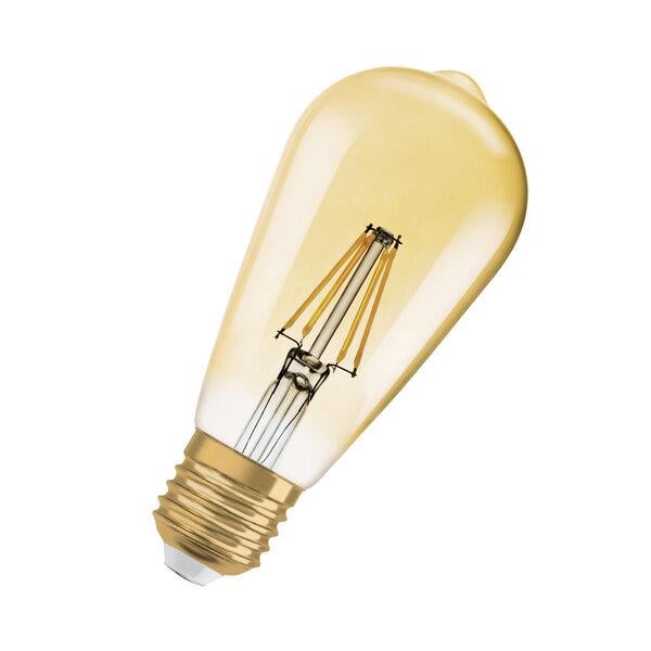 Лампа Osram Vintage 1906 LED EDISON 4W 220V 410lm 2400K E27 64х143 мм філаментна (4099854091377)