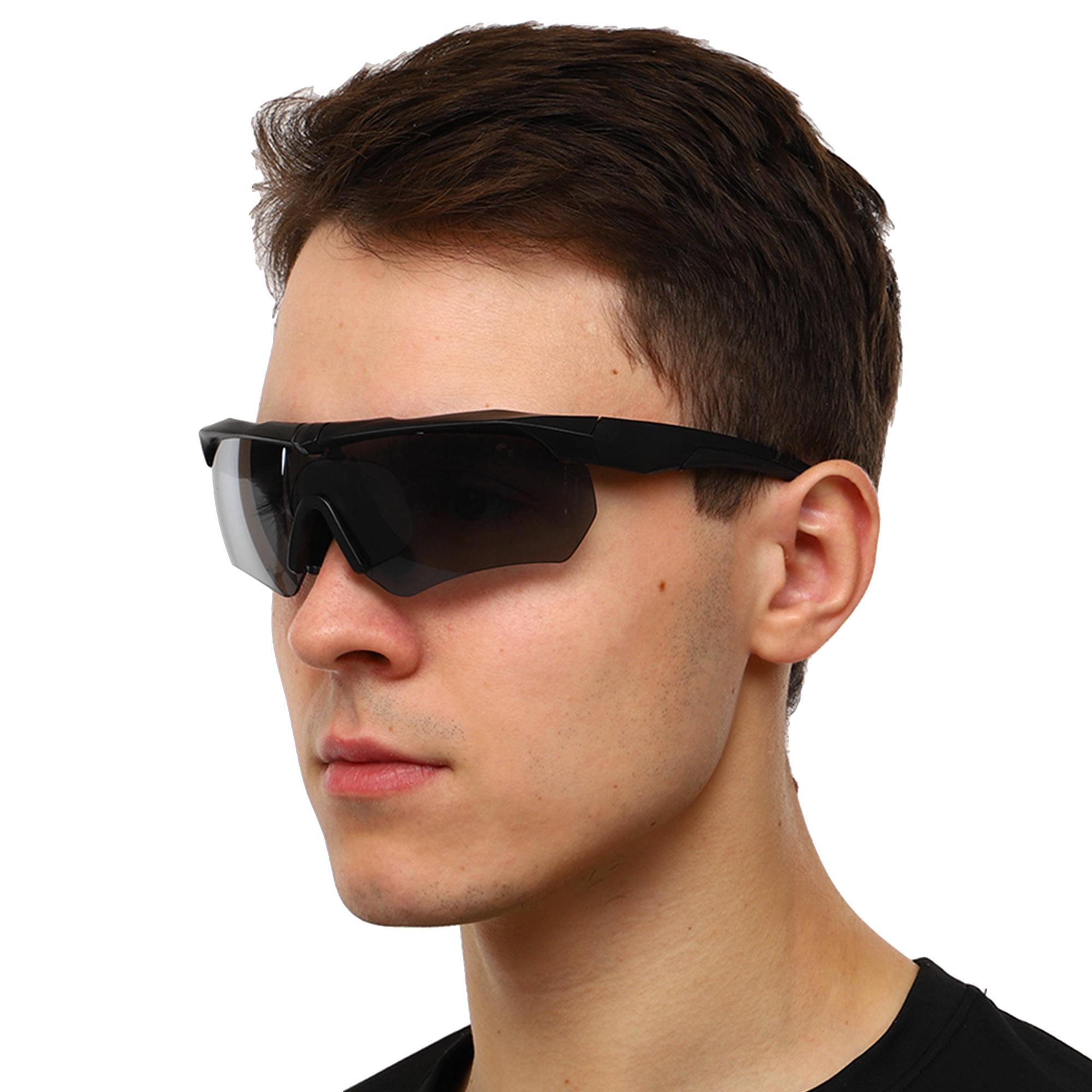 Очки спортивные солнцезащитные Sposune Черный/Серый (JY-008)