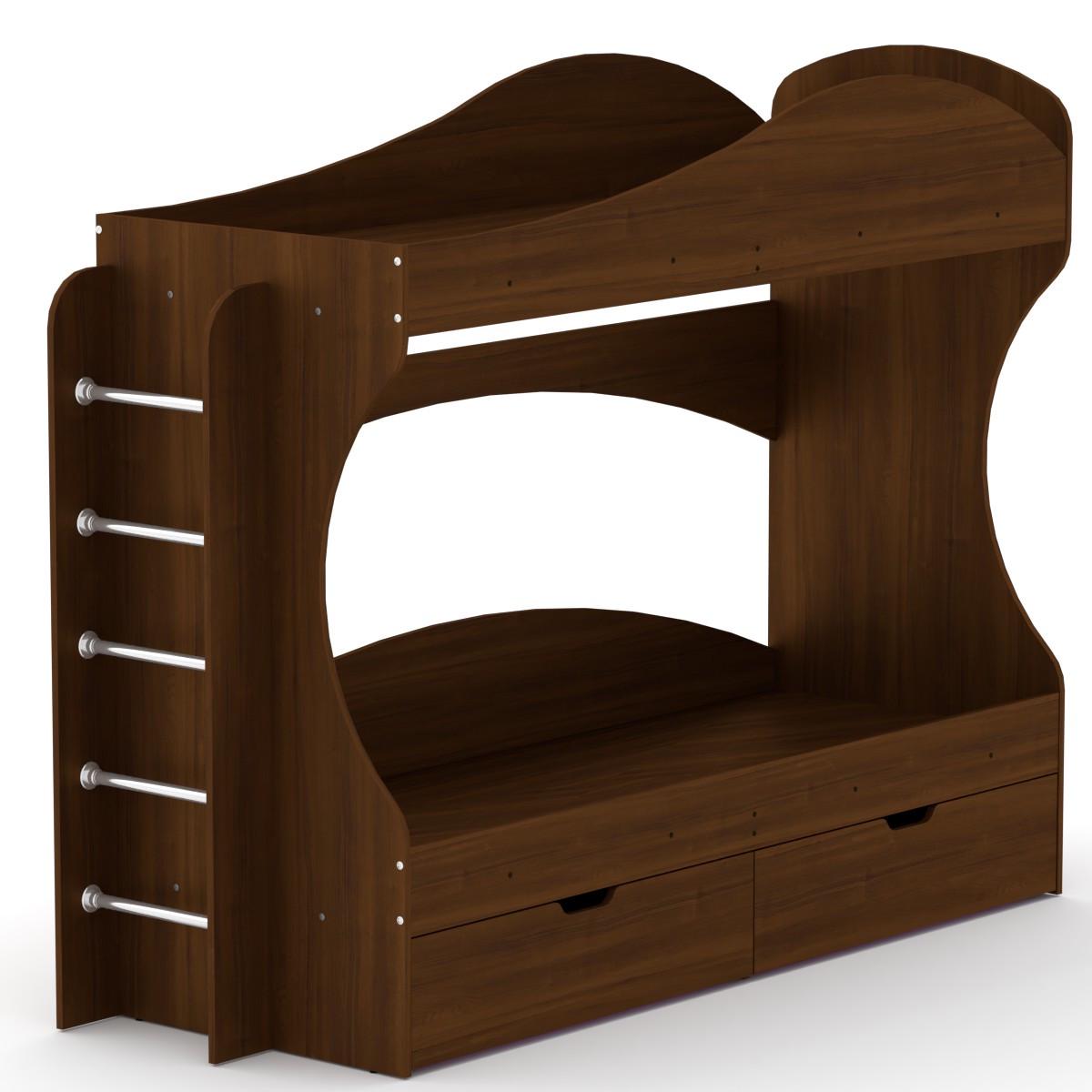 Ліжко двоярусне Компаніт 70x190 см Горіх еко (26889703) - фото 1 Ліжко двоярусне Компаніт 70x190 см Горіх еко (26889703) - фото 1