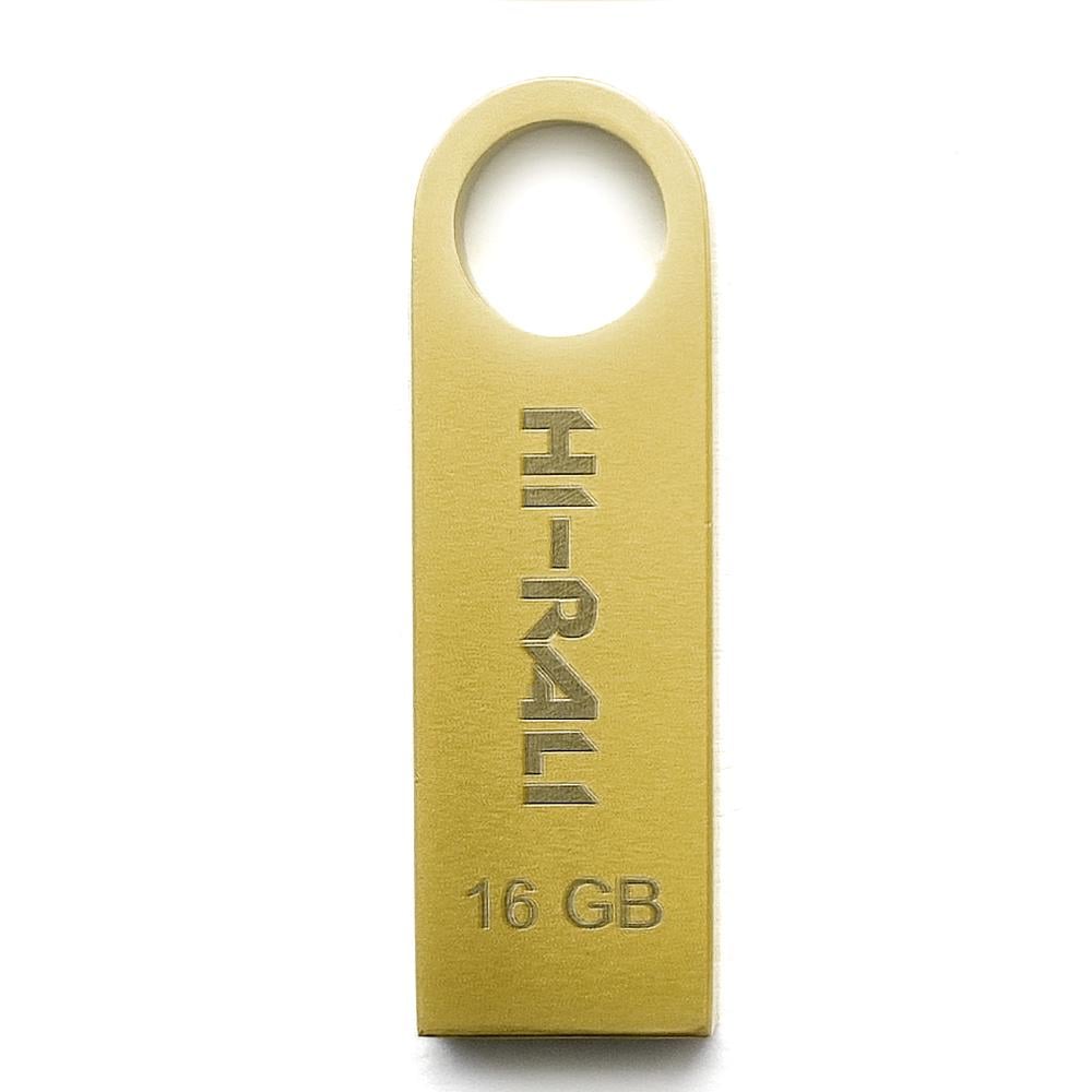 Флешка Hi-Rali Shuttle 16 Gb USB 2,0 Type-A Золотий (629578)