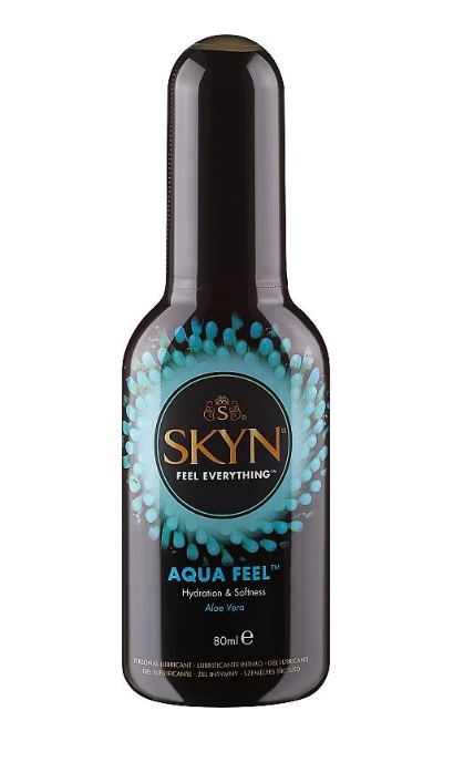 Интимная смазка SKYN Aqua Feel с Алоэ Вера и витамином Е без запаха на водной основе 80 мл (31761944)