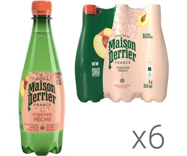 Вода минеральная газированная с соком персика Maison Perrier без сахара 6 шт. х 0,5 л - фото 2 Вода минеральная газированная с соком персика Maison Perrier без сахара 6 шт. х 0,5 л - фото 2