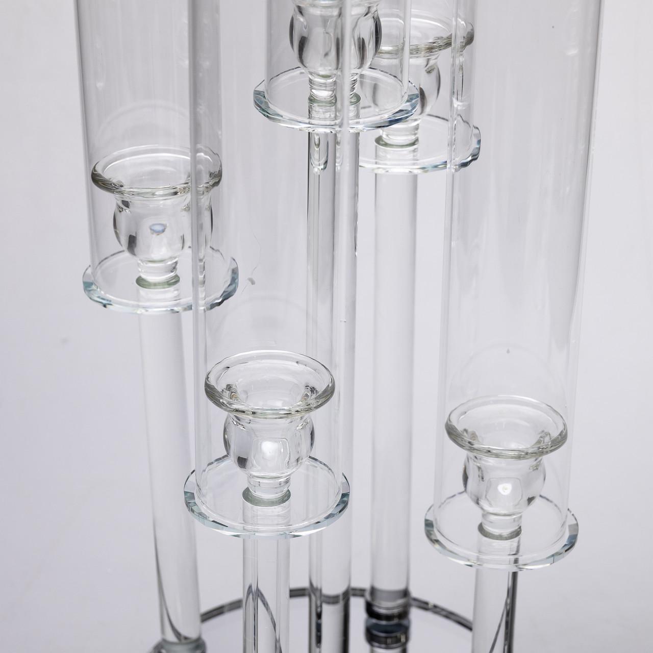 Подсвечник декоративный на 5 свечей стеклянный h 72,5 см (HP-4-64) - фото 5 Подсвечник декоративный на 5 свечей стеклянный h 72,5 см (HP-4-64) - фото 5