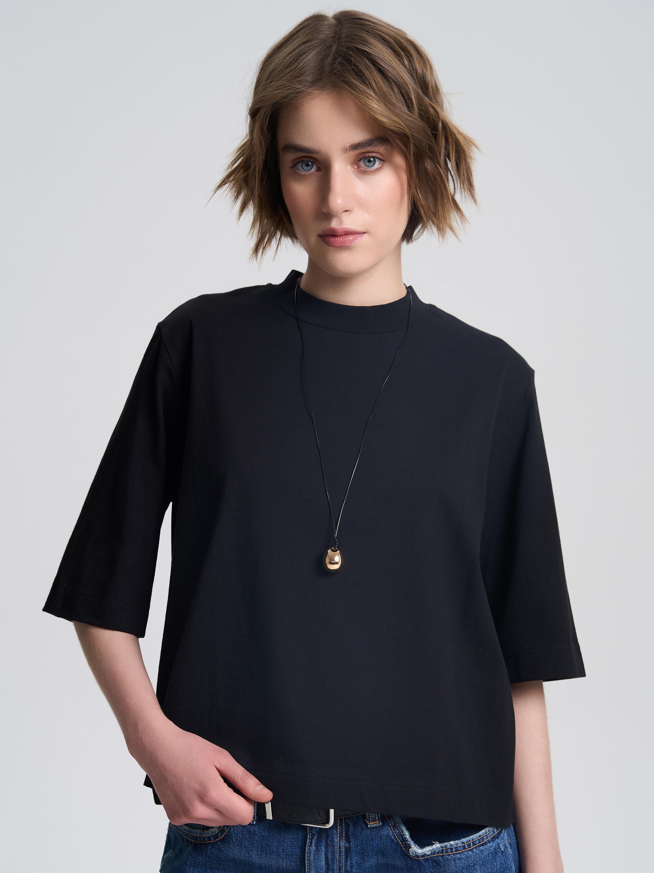 Футболка женская с удлиненным рукавом ROZA 240603 2XL Черный (4824005717079) - фото 1 Футболка женская с удлиненным рукавом ROZA 240603 2XL Черный (4824005717079) - фото 1