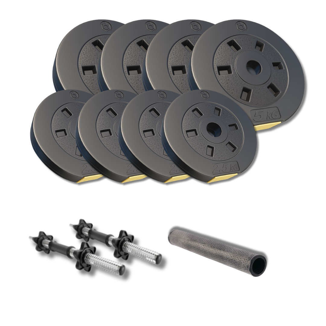 Набор дисков со штангой Besport PowerPro 2в1 32 кг и переходником (5130)