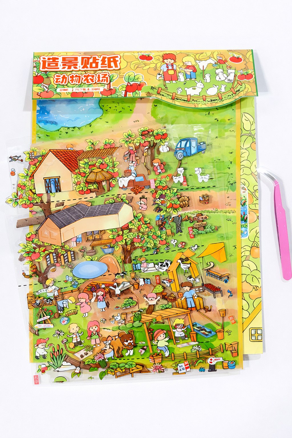 Набір наклейок Румбокс Ферма Тварин DIY XXL 28x21 см (223)