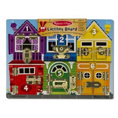 Развивающая игрушка Melissa&Doug деревянная доска с задвижками (MD13785) Развивающая игрушка Melissa&Doug деревянная доска с задвижками (MD13785)