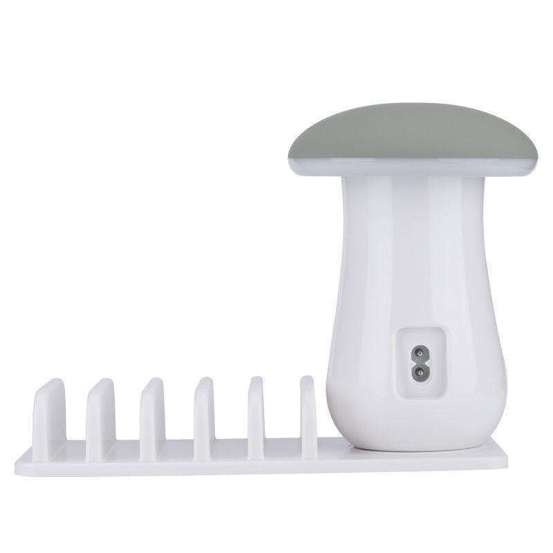 Док-станція для зарядки гаджетів SUNROZ Mushroom Char гin г Station з нічник "Грибок" 5USB Біло-сірий Док-станція для зарядки гаджетів SUNROZ Mushroom Char гin г Station з нічник "Грибок" 5USB Біло-сірий