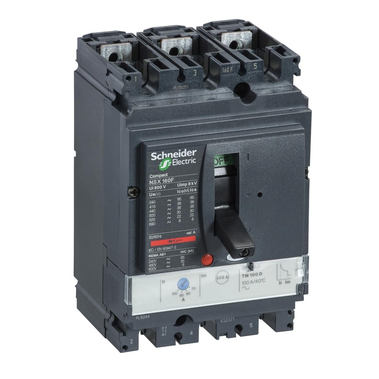 Автоматический выключатель Schneider Electric NSX160N TM125D 3Р 125А 50 кА (LV430841)