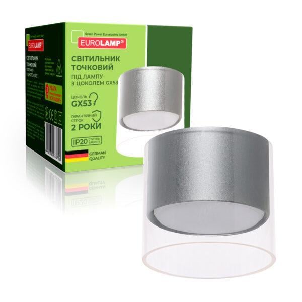 Светильник LED точечный Eurolamp для ламп GX53 Серебристый (36693316) Светильник LED точечный Eurolamp для ламп GX53 Серебристый (36693316)