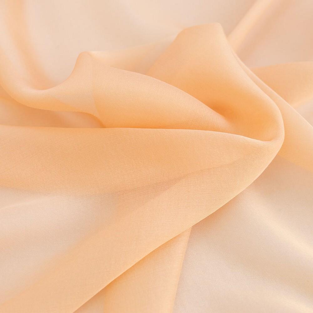 Ткань шифон шелк натуральный Абрикос (12188)