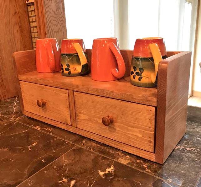 Полка настольная из дерева Риддер шафран (ПСТ/000806)