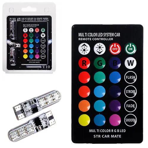 Автомобільні лампи світлодіодні Global Solution 12V T10 5050 6SMD з пультом 2 шт. Різнокольоровий (2268028616) - фото 9 Автомобільні лампи світлодіодні Global Solution 12V T10 5050 6SMD з пультом 2 шт. Різнокольоровий (2268028616) - фото 9