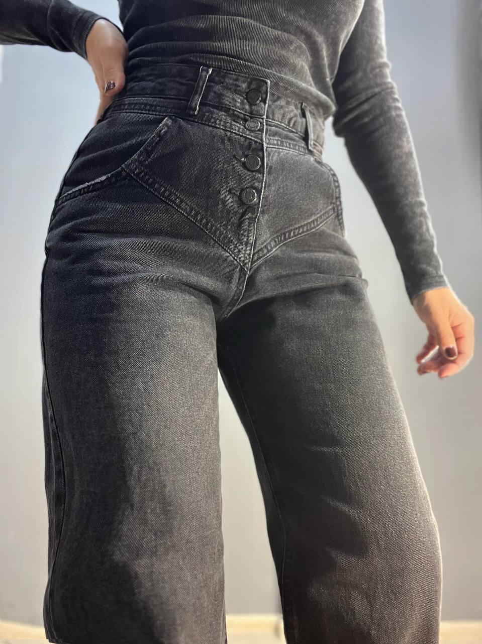 Джинсы женские ITS Basic 2909 straight кокетка пуговицы прямые от бедра р. 36 Черный (2775) - фото 6 Джинсы женские ITS Basic 2909 straight кокетка пуговицы прямые от бедра р. 36 Черный (2775) - фото 6