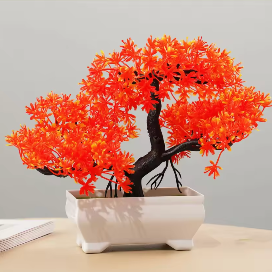 Бонсай искусственный в горшке Sunset Glow Bonsai 26x19 см Оранжевый (MK001052) - фото 2 Бонсай искусственный в горшке Sunset Glow Bonsai 26x19 см Оранжевый (MK001052) - фото 2