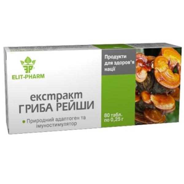 Грибной комплекс Elit-Pharm Экстракт гриба Рейши 80 табл. (000025371)