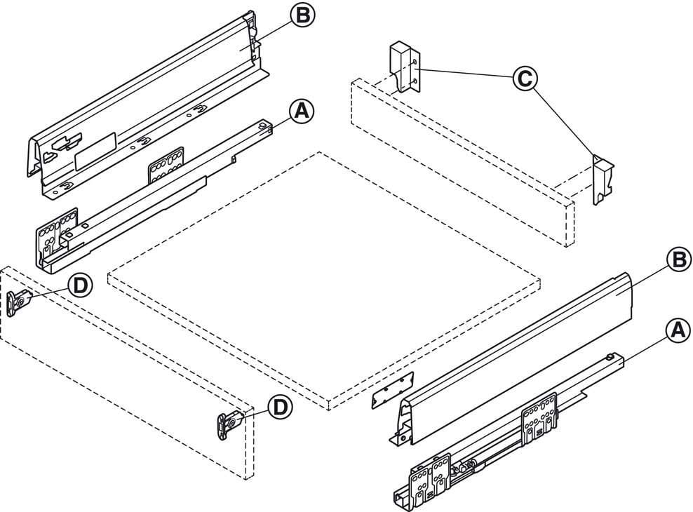 Комплект NM Matrix Box S35 S/C 84х450 мм Сірий (FNT0685) - фото 3