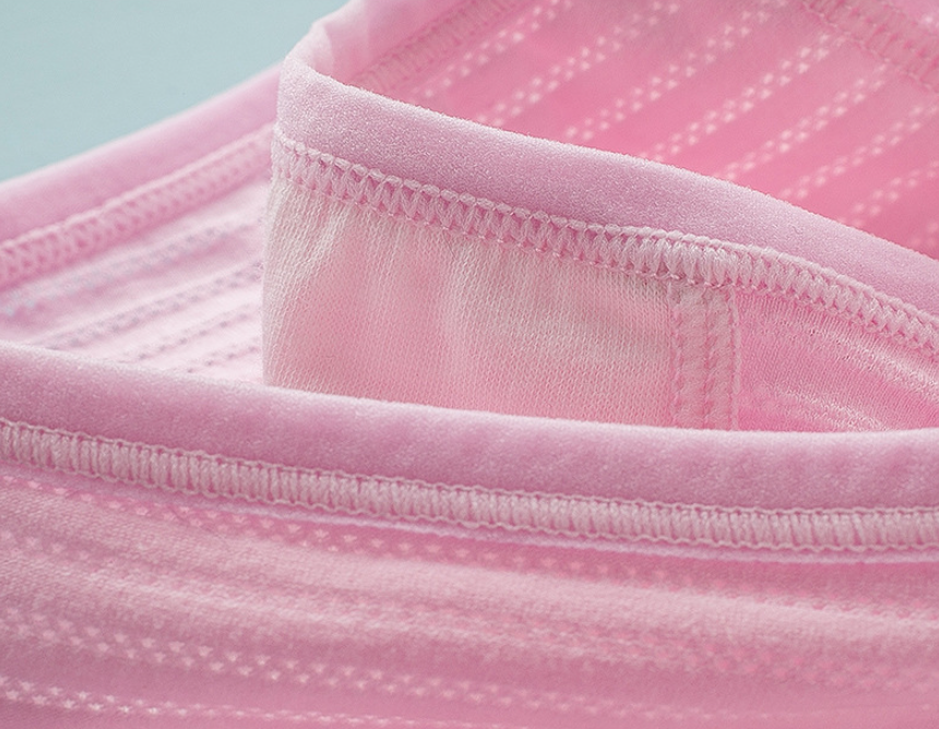 Трусы слипы для месячных от протеканий в рубчик со средней посадкой хлопок XS Рожевий - фото 4