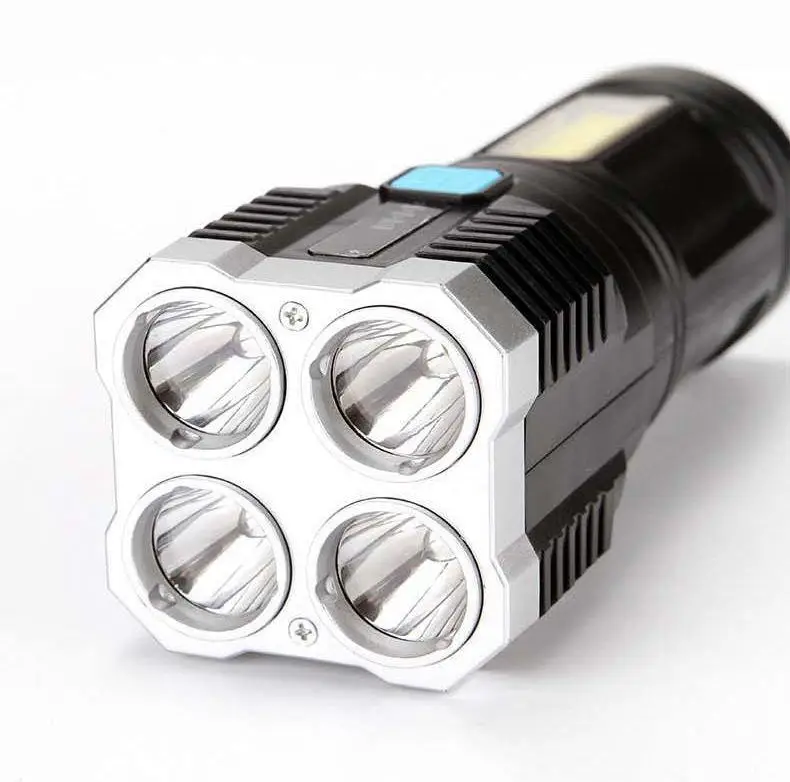 Фонарь ручной X509/L-S03-4LED 3030+COB пластик Черный (X509) - фото 4