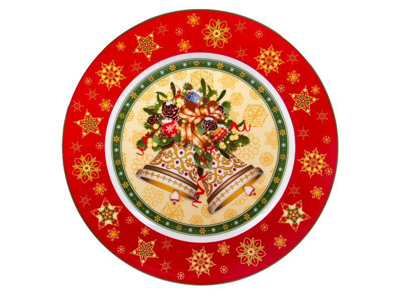 Тарелка обеденная Lefard Christmas Collection 986-136 фарфоровая 26 см