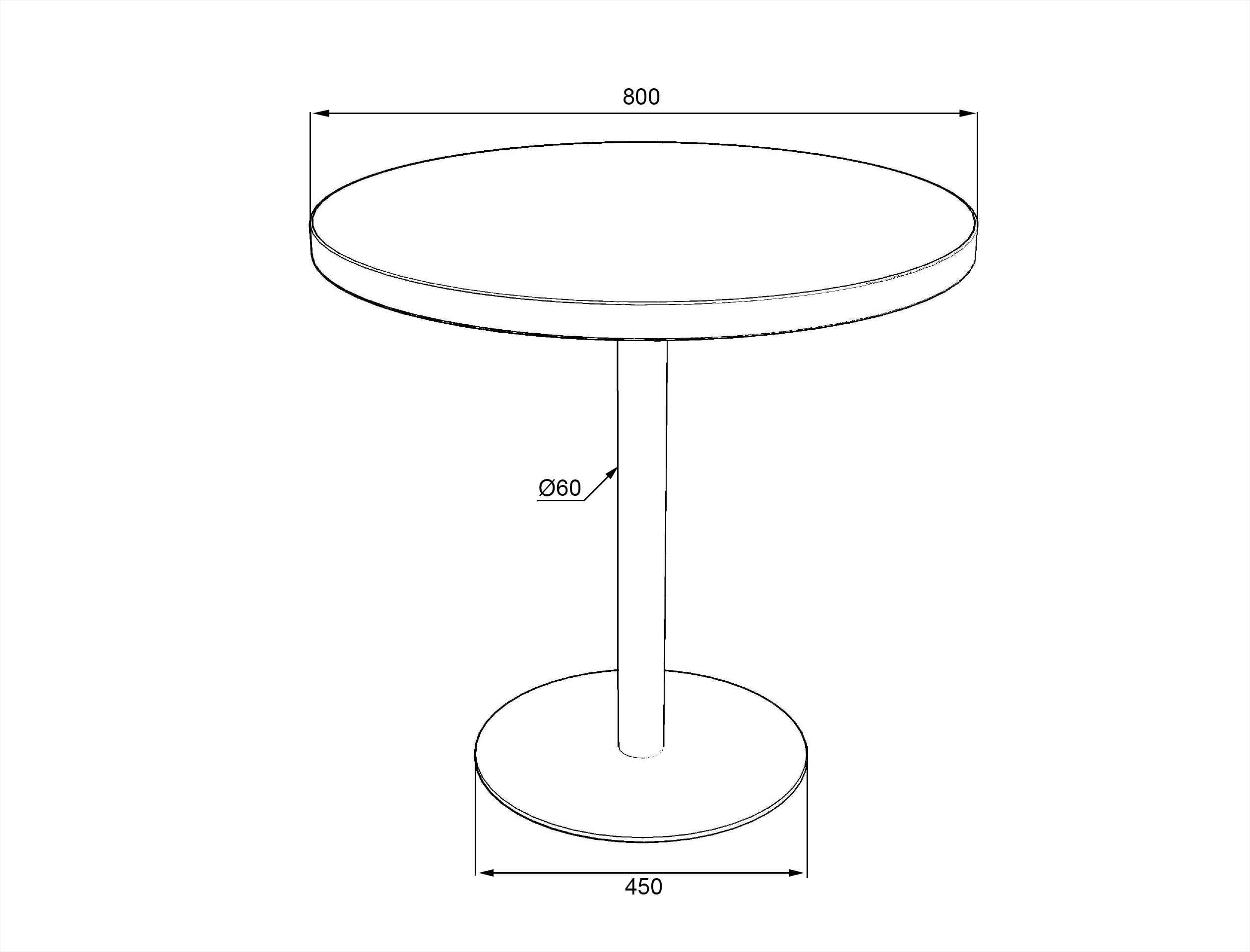 Стіл круглий з ясеню Lofty Серія 2 ніжка металева стільниця ⌀ 800 мм - фото 2 Стіл круглий з ясеню Lofty Серія 2 ніжка металева стільниця ⌀ 800 мм - фото 2