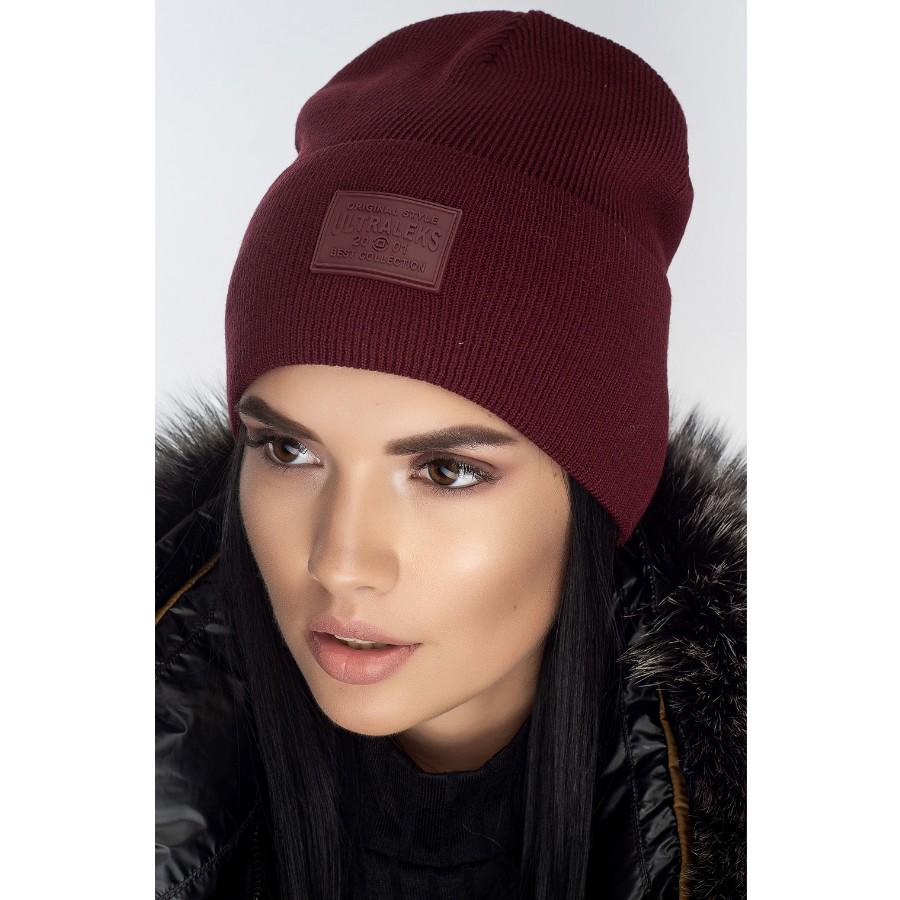 Шапка демисезонная женская Leks Арабика one size Бордовый