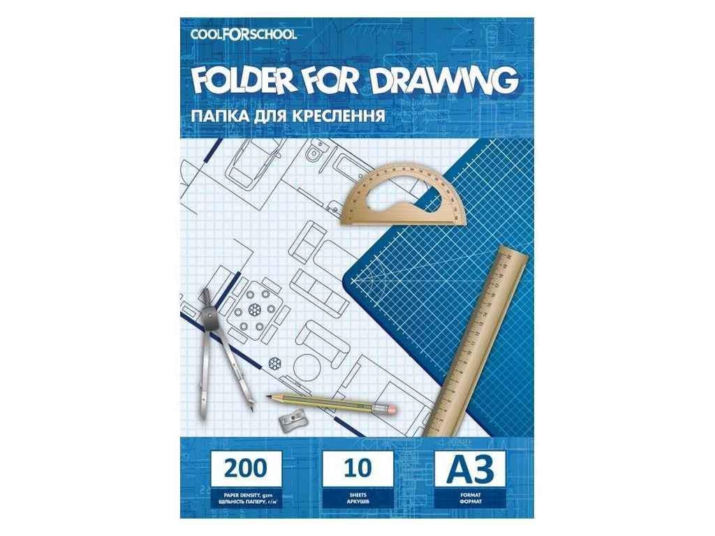 Папка для черчения Maxi А3 200 г/м2 10 л. (MX32011)