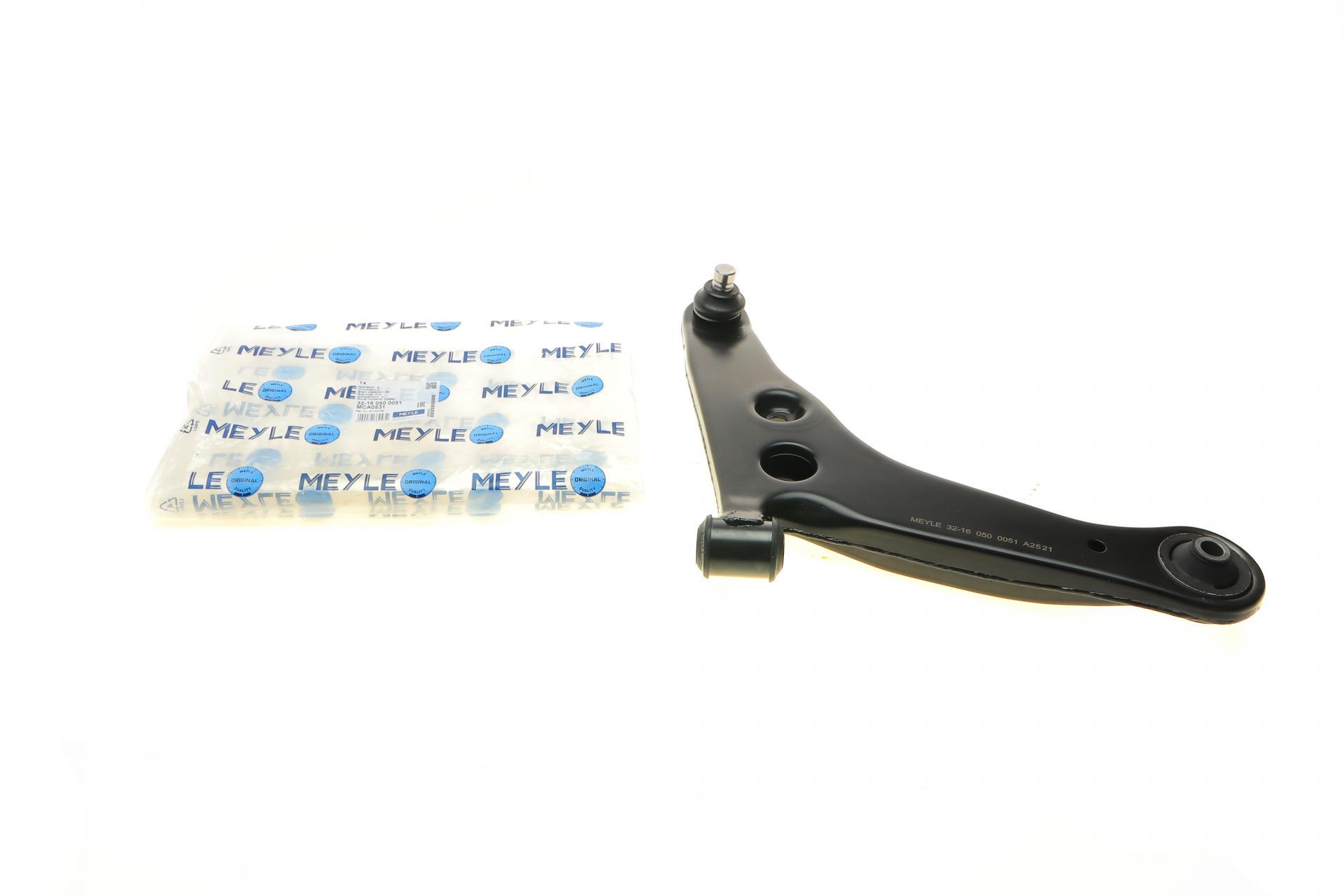 Важіль підвіски Meyle передній/знизу R Mitsubishi Lancer VII 03-13 з кульовим (32-16 050 0051)