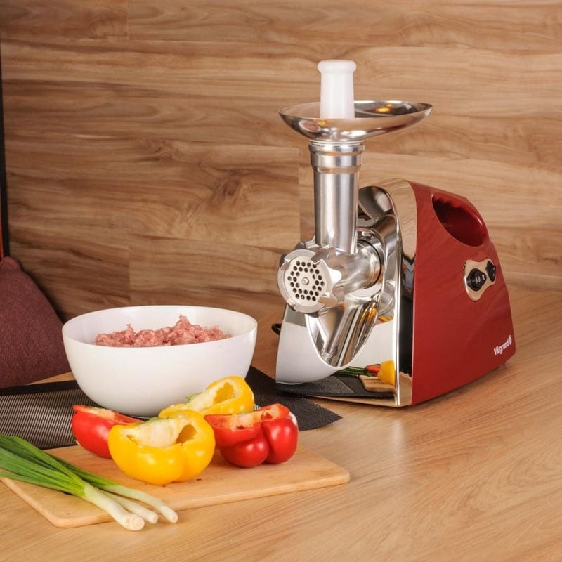 Мясорубка электрическая ViLgrand V203-BRMG с насадкой соковыжималка 2000 Вт Red (tf7321) - фото 3 Мясорубка электрическая ViLgrand V203-BRMG с насадкой соковыжималка 2000 Вт Red (tf7321) - фото 3