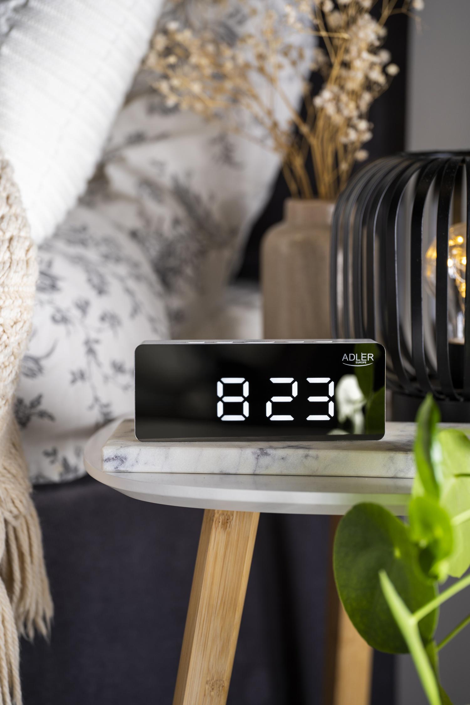 Часы Adler AD 1189 с термометром USB питания 3 режима сигнала (04085) - фото 7 Часы Adler AD 1189 с термометром USB питания 3 режима сигнала (04085) - фото 7