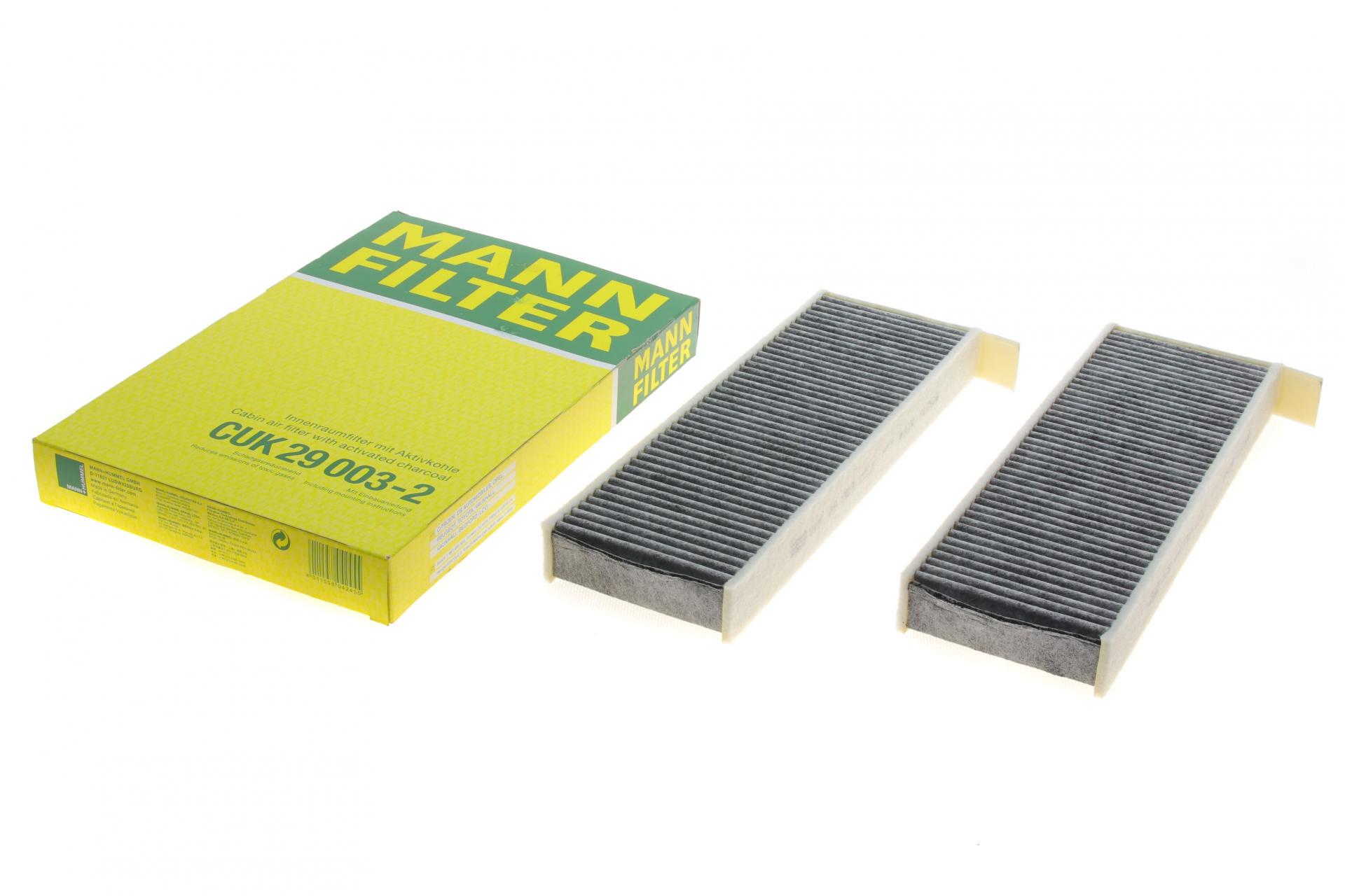 Фильтр салона Mann-Filter для Citroen Berlingo/Peugeot Partner 08- 2 шт. угольный (CUK 29 003-2)