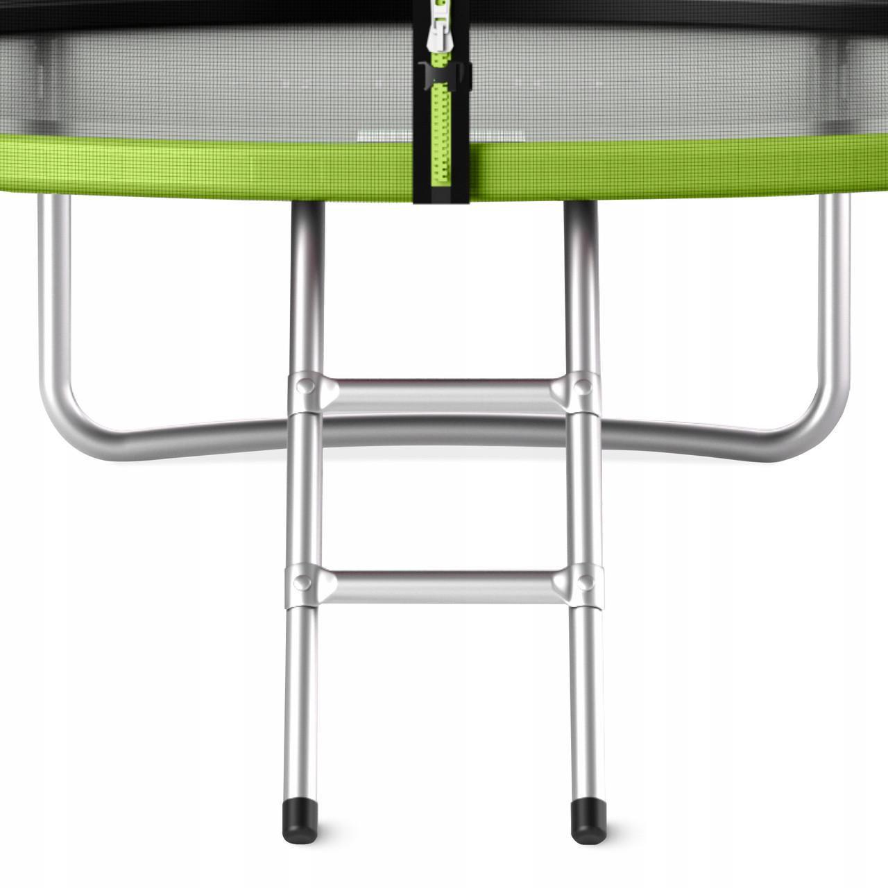 Батут із зовнішньою сіткою 4FIZJO Classic 12FT 374 см Black/Green (P-5907739312914) - фото 2