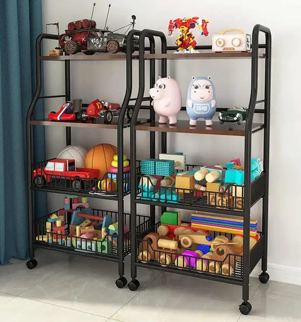 Полка-стеллаж на колесах M 56х35х125 см (M50213-M) - фото 2 Полка-стеллаж на колесах M 56х35х125 см (M50213-M) - фото 2