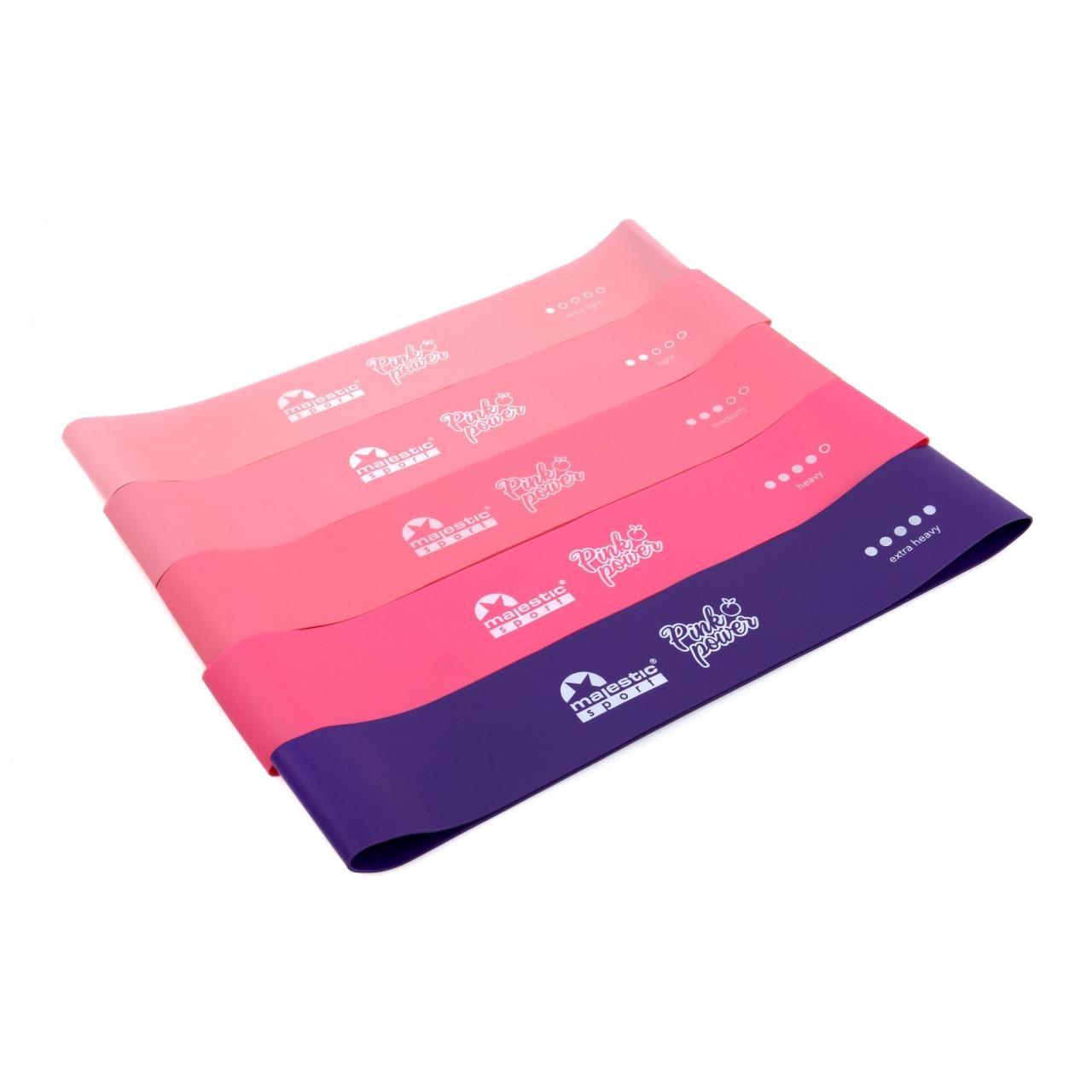 Резинки для фитнеса Majestic Sport Pink Power Mini Band GVR2008 5-25 кг 5 шт.