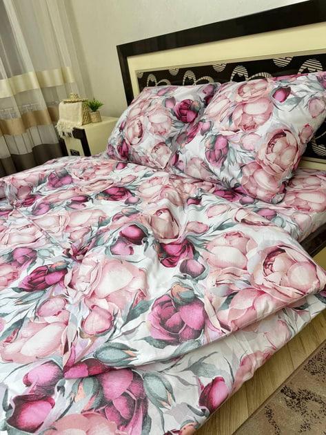 Комплект постільної білизни євро Півон дайтон бавовняний 200х220/70х70 см Білий (26643633) - фото 2 Комплект постільної білизни євро Півон дайтон бавовняний 200х220/70х70 см Білий (26643633) - фото 2