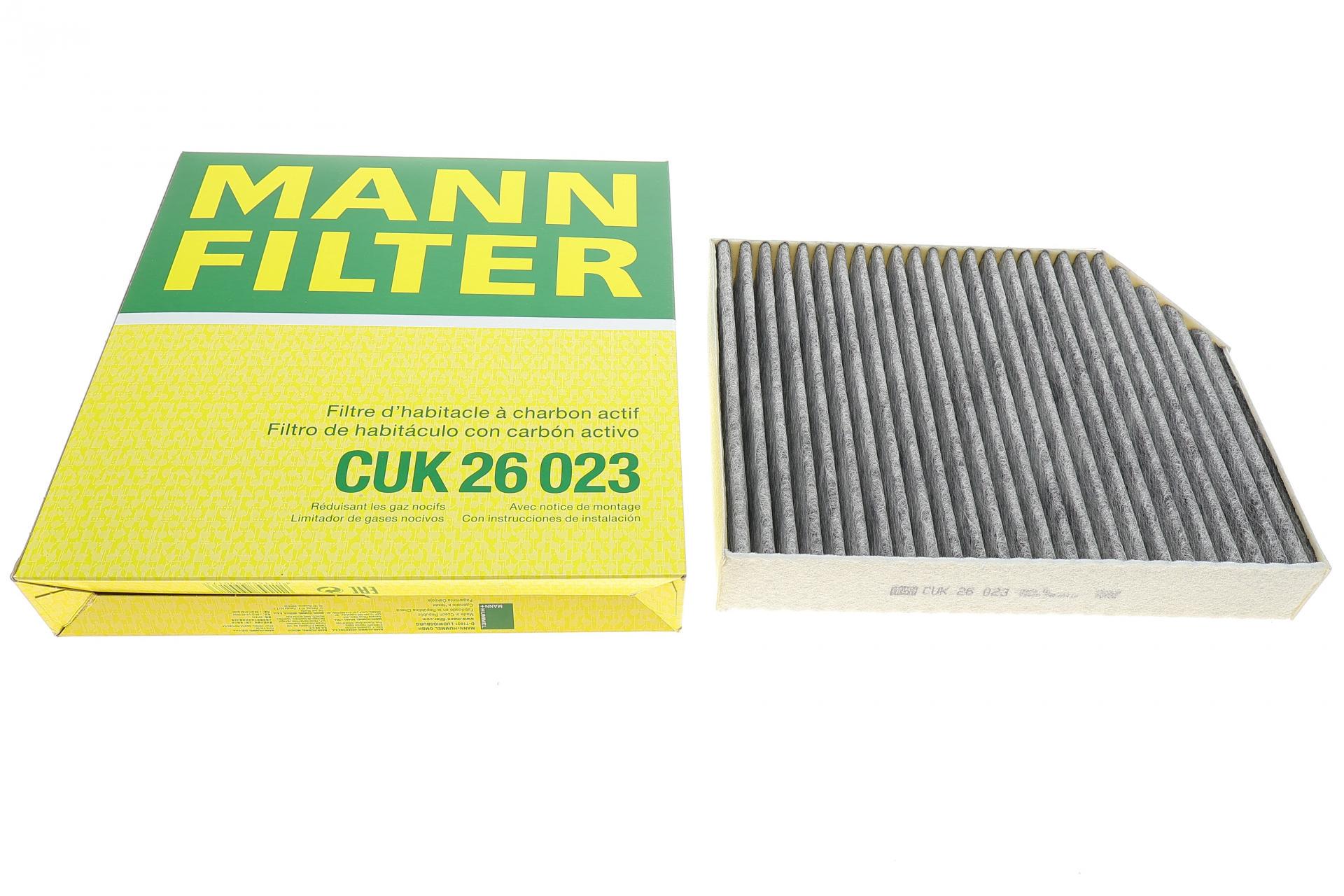 Фильтр салона Mann-Filter для MB C-class W 205 14-/E-class W213 16- угольный (CUK 26 023)