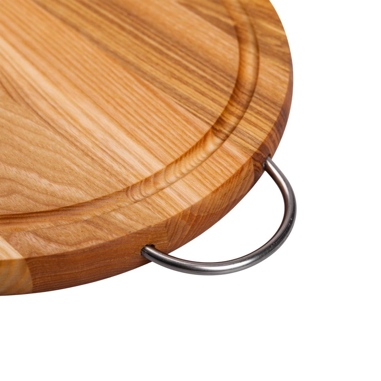 Доска разделочная деревянная круглая ясень 25 см - фото 3 Доска разделочная деревянная круглая ясень 25 см - фото 3