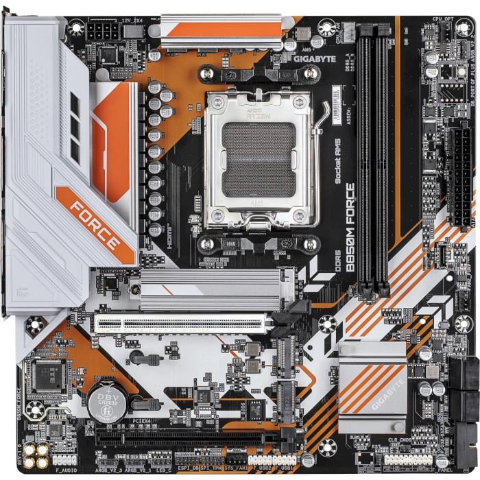 Материнська плата GIGABYTE B850M Force Micro-ATX sAM5 AMD B850 4xDDR5 3xM.2 4xSATA DP HDMI 2.5 GbE Black (31330177)