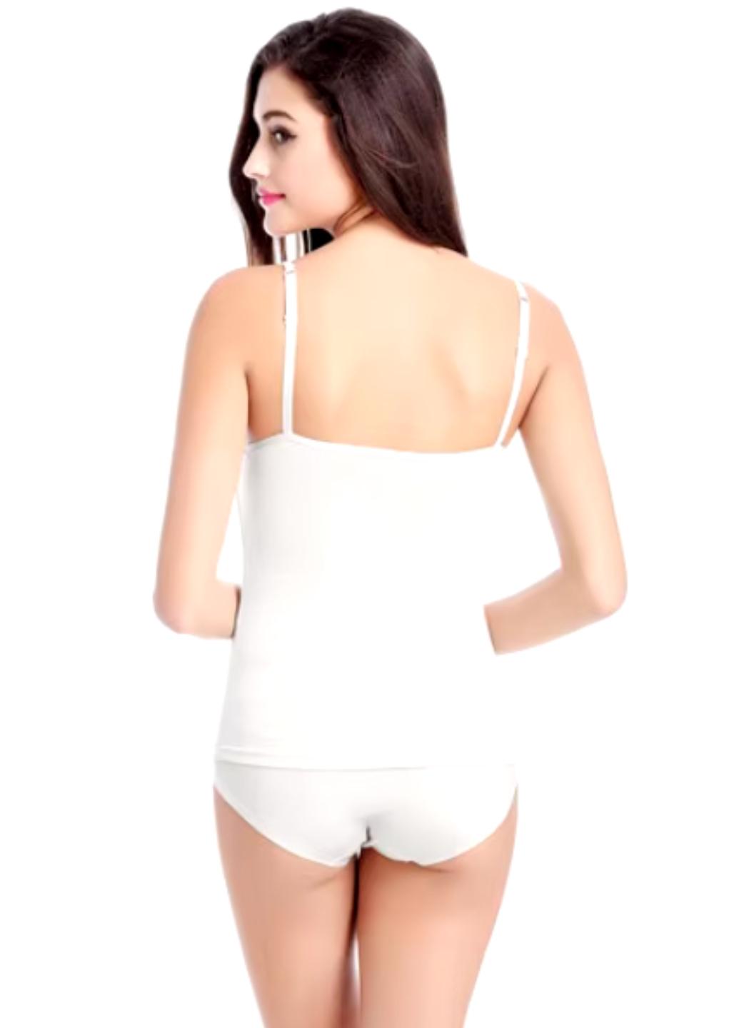 Майка женская Elegance с поролоновыми вкладышами L Белый (1468-42-02) - фото 2 Майка женская Elegance с поролоновыми вкладышами L Белый (1468-42-02) - фото 2