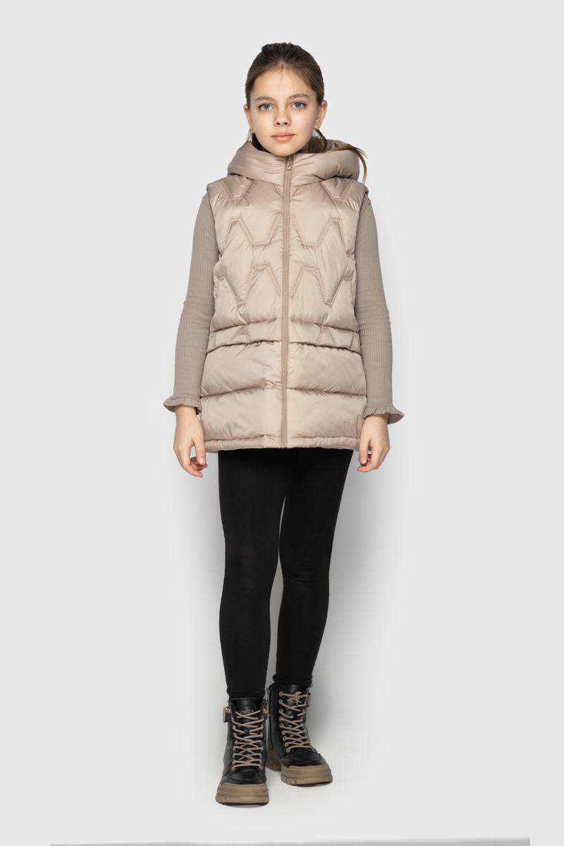 Жилет Cvetkov Мэй 128 см Молочно-оливковый (2000000219899)