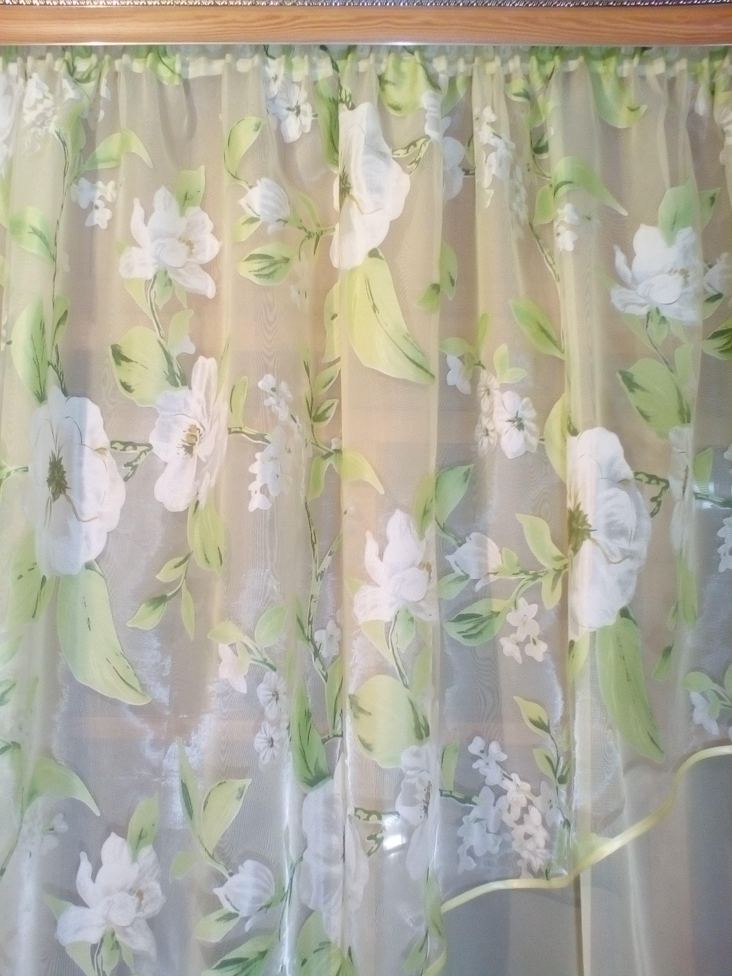 Тюль готовая короткая Ника правая Лунный/Яблочный цвет (1304369122) - фото 3