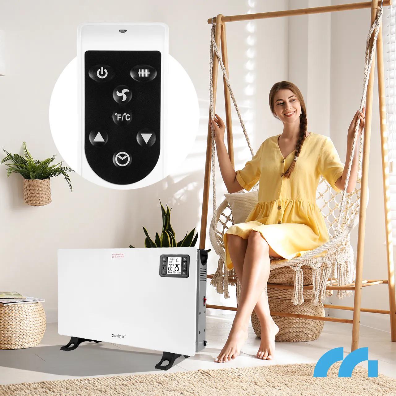 Электрический конвекторный обогреватель Maltec Turbo с таймером/термостатом и дистанционным управлением 2000 Вт (CH2000DW) - фото 9 Электрический конвекторный обогреватель Maltec Turbo с таймером/термостатом и дистанционным управлением 2000 Вт (CH2000DW) - фото 9