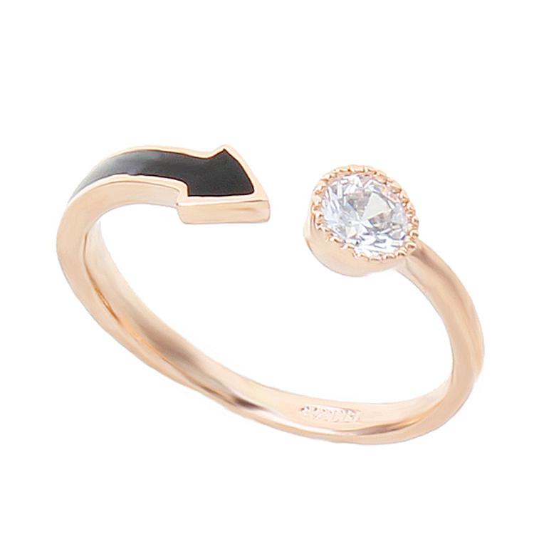 Кольцо с кристаллами Сваровски 096751 Italina р. 17 Белый