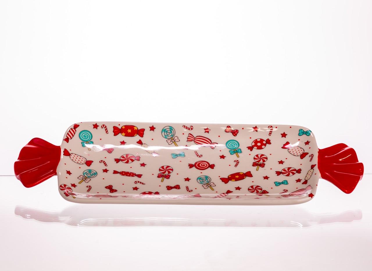 Блюдо сервировочное фарфоровое Christmas candy 35х12,5 см (CR-1-29) - фото 3 Блюдо сервировочное фарфоровое Christmas candy 35х12,5 см (CR-1-29) - фото 3
