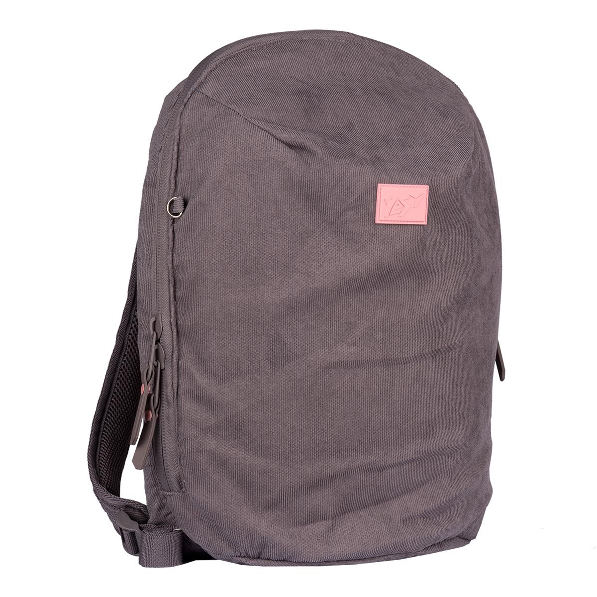 Школьный рюкзак подростковый YES T-117 Velvet с уплотненной спинкой Кофейный