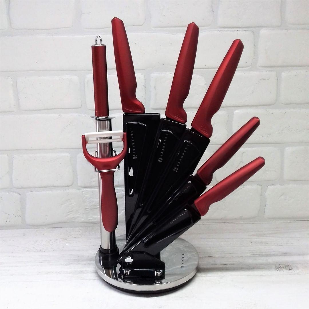 Набор кухонных ножей на подставке Edenberg EB-951 антибактериальное покрытие 8 предметов (2530555636) Набор кухонных ножей на подставке Edenberg EB-951 антибактериальное покрытие 8 предметов (2530555636)