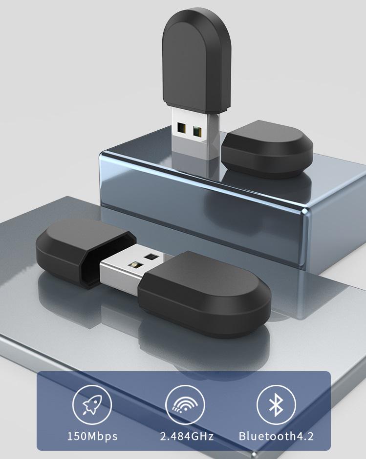 Адаптер Erston 2в1 USB WiFi 2.4G + Bluetooth 4.2 Mini - фото 2