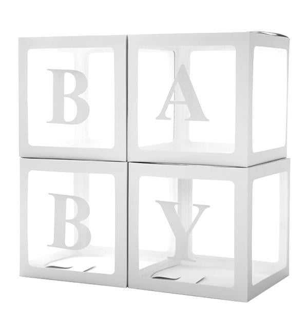 Набор коробок для воздушных шаров BABY 30x30 см белый (415094)