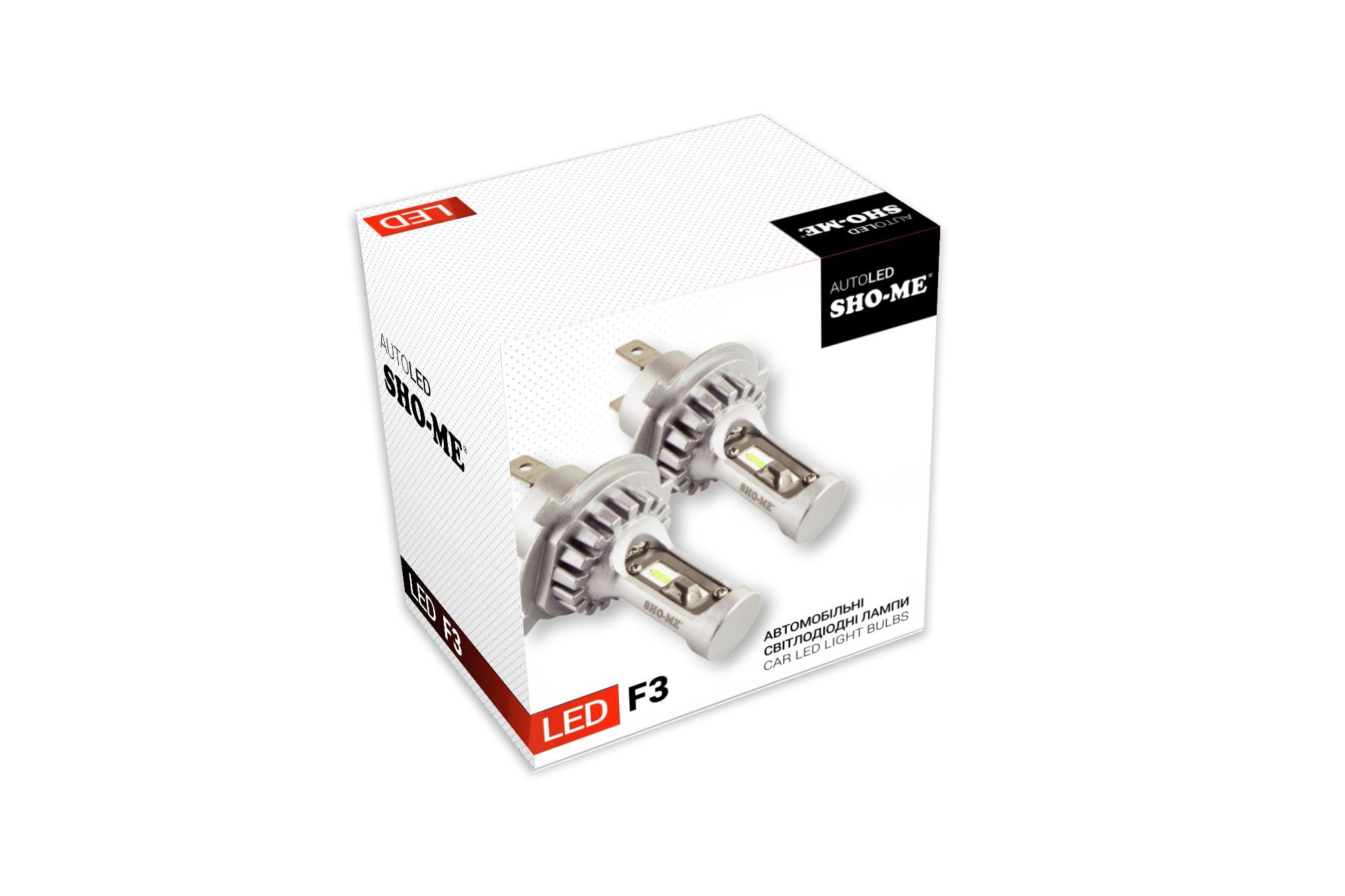Автолампи Sho-Me F3 H4 LED 20W 2 шт. - фото 2