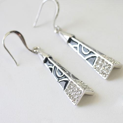 Сережки з кристалами Сваровські Italina 881119 Білий